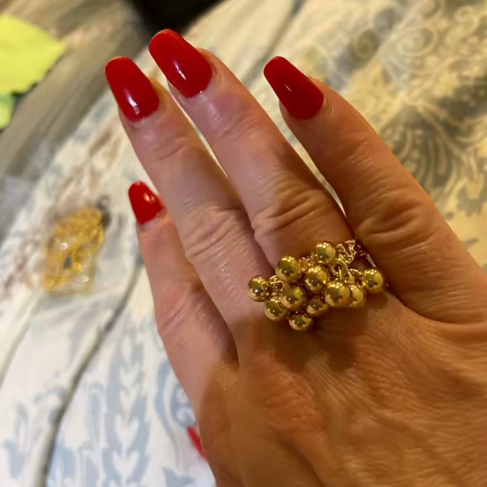 Elegant Gold and Silver Cluster Rings - Picture 8 of 9